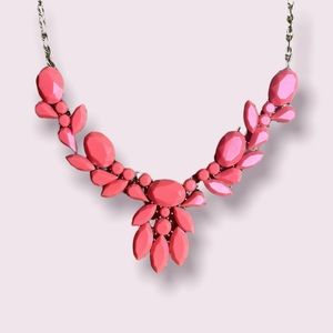 J.Crew Opaque Stone Statement Necklace Salmon